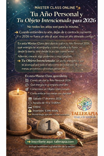 MASTERCLASS: "Conoce Tu Año Personal y Tu Objeto intencionado para 2026"